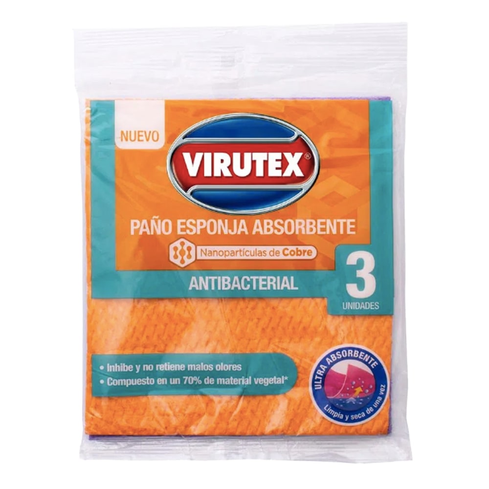 PAÑO MULTIUSO COBRE ANTIBACTERIAL X3